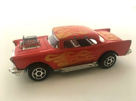 Majorette Chevy 57 No. 223 Toy Car Red with Flames 1:64 Loose Die Cast Metal - £7.98 GBP