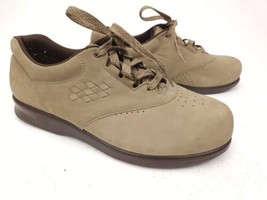 SAS Womens Free Time Shoes Size 9.5 W Tan Nubuck Lace Up - £39.83 GBP