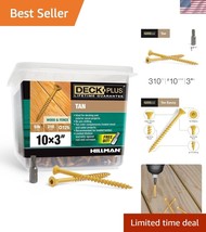 Alloy Steel 3-Inch Tan Wood Screws - Self-Drilling with Anti-Slip Torx D... - $48.00