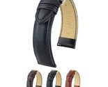 Hirsch Ascot Leather Watch Strap - Brown - L - 18mm - Shiny Gold Buckle ... - £112.60 GBP