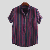 Lapel Printed Shirt Men Hawaiian Shirt - £23.10 GBP