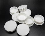 1 1/8&quot; Nylon Locking Ridged Hole Plugs White Dome Covers Matte Finish Pa... - $12.69