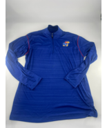 Kansas University Jayhawks Shirt Mens Large Blue Sportswear ¼ Zip Pullov... - $32.10 CAD