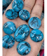 20Pcs Marix blue black Turquoise Cabochon Round oval 8-12mm Ring Beads F... - $25.46 CAD
