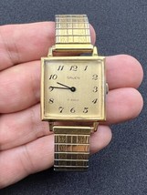Antique Gruen 17 Jewels Mens Wrist Watch Gold Color PRE-OWNED Used Old Timepiece - £874.57 GBP