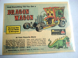 1969 Color Ad Monogram Models Dragon Wagon - £6.36 GBP