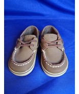 SPERRY TOP SIDER Infant Dark Brown Leather Boat Shoes Size 3 M - £11.18 GBP