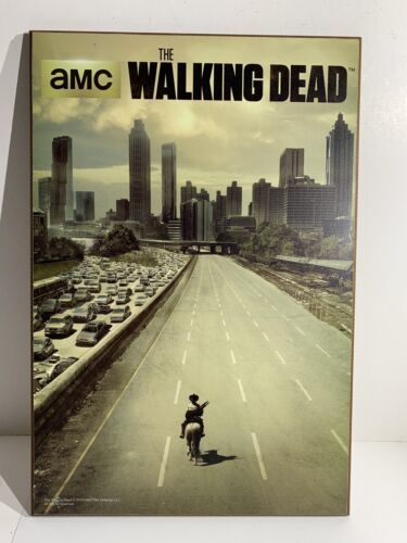 Primary image for AMC The Walking Dead Poster 2014 Mounted on Wood Backer Rick Grimes TWD