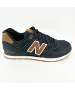 New Balance 574 Classics 15 Ounce Canvas Denim Black Brown Mens ML574TXA - $123.27 CAD