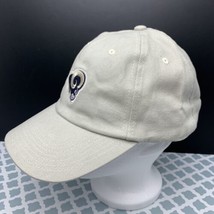 Los Angeles RAMS NFL Khaki Tan Low Profile Cap Hat Embroidered 2000-2016 Logo - £7.77 GBP