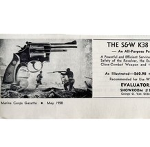 Smith And Wesson K38 Combat Pistol 1958 Advertisement Revolver Firearms DWEE11 - £15.95 GBP