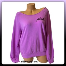 Victoria&#39;s Secret Pink 2012 Purple Black Slouchy Crew Sweater - Small - $39.99