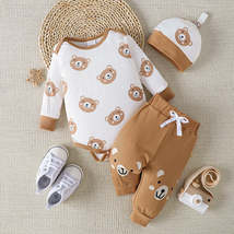 Bear Print Bodysuit and Joggers Set - £23.77 GBP