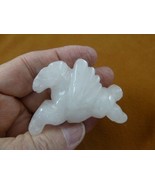 Y-PEG-RU-737 White quartz PEGASUS flying wings horse Figurine gemstone s... - $23.36