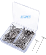 150 Pcs T Pins, Sewing Pins for Blocking Knitting, Modelling, Wig Making... - €9,22 EUR