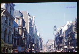 35 mm color slide *1958 travel Street scene Buildings Signs Cars Oxford st - $5.50