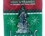 NOS VTG Christmas Tree Tinsil 1000 Strands 18&quot; Brite Star Silver Shiny I... - £7.78 GBP