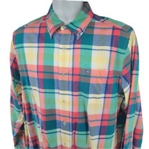Southern Tide Classic Fit Long Sleeve Button Up Men&#39;s Plaid Shirt Sz M Colorful - £19.74 GBP