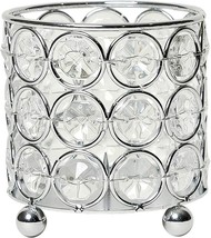 Elegant Designs Elipse Crystal Decor Flower Vase Candle Holder Wedding C... - $19.79