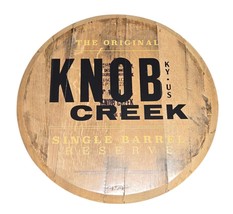 Knob Creek Single Barrel Reserve Bourbon Whiskey Wooden Barrel Head Wall Decor, - $197.99