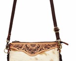 Women&#39;s Cowhide Western Floral Tooled Leather Crossbody Shoulder Bag 18R... - $59.39