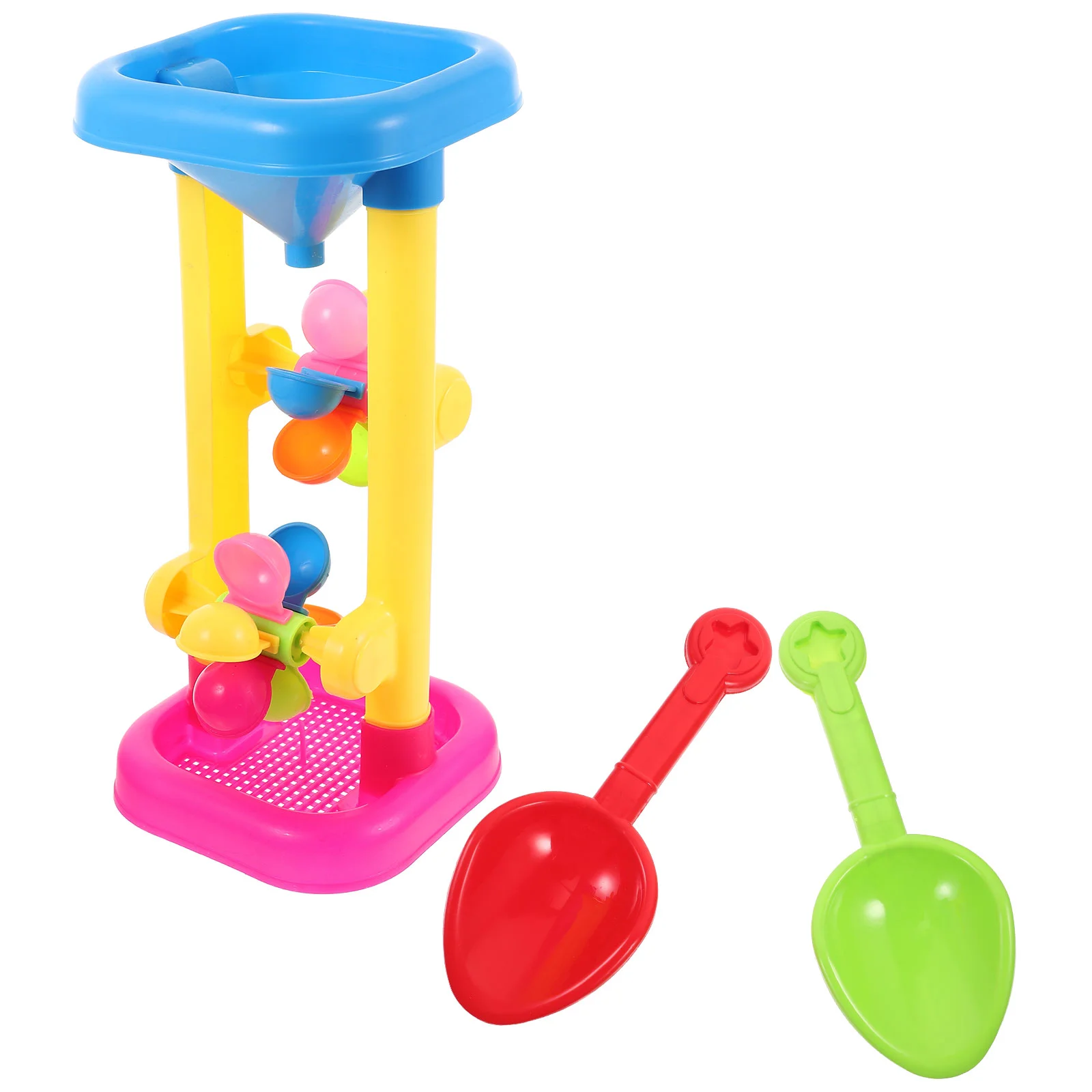 Hourglass Outdoor Play Toys for Kids Beach Windmill Water Sand Wheel Grinding - £11.96 GBP