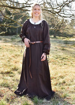 Viking Underdress – Brown Medieval Gown Inspired by 10th Century Find - $1,141.99 MXN