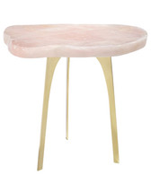 Gigante Rose Quartz Table with Brass Base, Coffee Table, End Table, Side... - £6,339.73 GBP