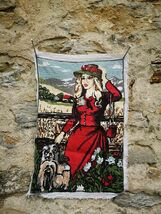 Handmade and finished gobelin needlepoint picture, finished cross stitch... - $60.00