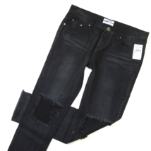 NWT One Teaspoon Awesome Baggies in Black Anchor Destroyed Straight Jeans 29 - £33.56 GBP