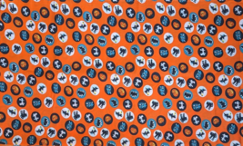 Halloween Witch Pumpkin Black Cat Orange Ghost Bat Haunted Cotton Fabric 4YD - £27.78 GBP