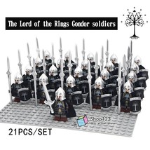 21pcs The Lord of the Rings Aragorn Leader Gondor Soldier With Spear Minifigures - £26.12 GBP