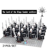 21pcs The Lord of the Rings Aragorn Leader Gondor Soldier With Spear Min... - £26.36 GBP