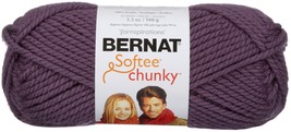 Spinrite Bernat Softee Chunky Yarn-Dark Mauve - $17.56