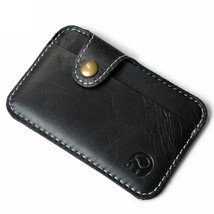 Retro Leather Credit Business Mini Card Wallet 2022 Convenient Man Women Smart W - £17.07 GBP
