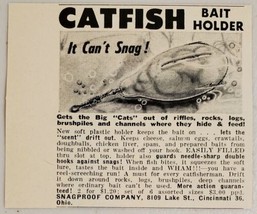 1964 Print Ad Catfish Fishing Bait Holder Snagproof Co. Cincinnati,Ohio - $8.08