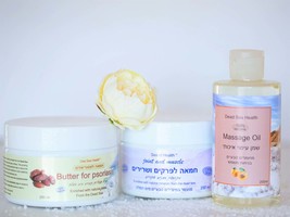 Dry Skin Set, 2 Body Butters and Body Oil, Natural Cream, Mineral/Pomegr... - £69.13 GBP