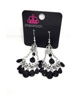 Paparazzi Malibu Sunset Black Dainty Rhinestone Fashion Earrings - $10.81 CAD