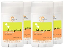 EARTH SCIENCE - Unscented Lichen Plant Deodorant, 2.45 Ounce (Pack of 4) - £51.15 GBP