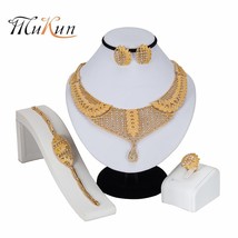 N bridesmaid jewelry sets for women crystal jewelry set wedding nigerian beads necklace thumb200