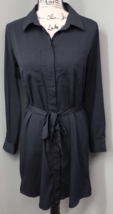 Banana Republic Shirt Dress Womens Petite 6 Navy Belted Collared Button Front - £21.21 GBP