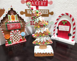 Whimsical Gingerbread Peppermint Candy  Cane CHRISTMAS TREE 10&quot; Decor New - $34.64