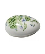 Egg Trinket Jewerly Box Gold Trim  Toscany Collection Botanical Porcelai... - £9.56 GBP