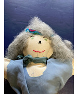 Handmade primitive style old grey hair hippie doll - $19.75