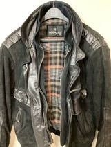 Vintage Bermans Black Leather Men’s Coat Size Medium - $60.16