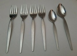 Oneida Community Stainless ~ Satinique ~ MCM Older Style ~ Spoons &amp; Salad Forks - £13.97 GBP
