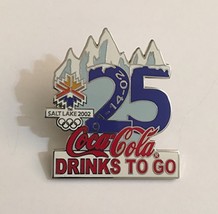 Rare Coca-Cola Drinks To Go Salt Lake City Winter Olympics Countdown Pin LE/500 - £35.88 GBP