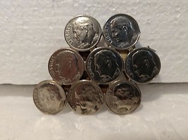 ANTIQUE NEVER BROKE COIN BELT BUCKLE Silver Dimes 1981 - $27.71