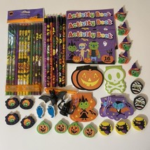 Halloween Favors Pencils Erasers Notepads Toys Activity Books Party Set - £15.97 GBP