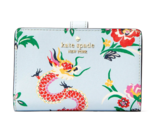 New Kate Spade Dragon Printed Medium Compact Bifold Wallet Flame Multi - $104.41